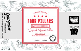 gintonica - 60mm x 38mm advent bottle - four pillers