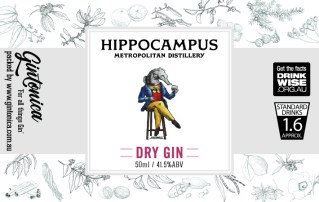 gintonica - 60mm x 38mm advent bottle - hippocampus