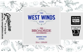 gintonica - 60mm x 38mm advent bottle - west winds - broadside